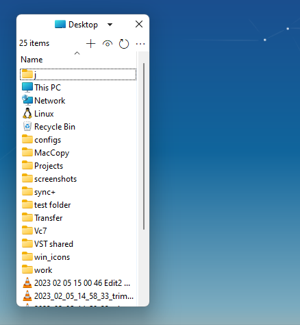 Selecting folders in a ChromaFiler window